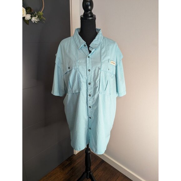 Magellan Outdoors Other - Magellan Outdoors Men's Aransas Pass Mini Check Short Sleeve Shirt - 2XL